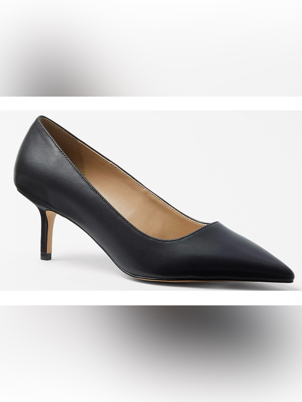 NEW ANN TAYLOR BLACK DAPHNE ERYN LEATHER PUMPS HEELS SHOES SZ 9